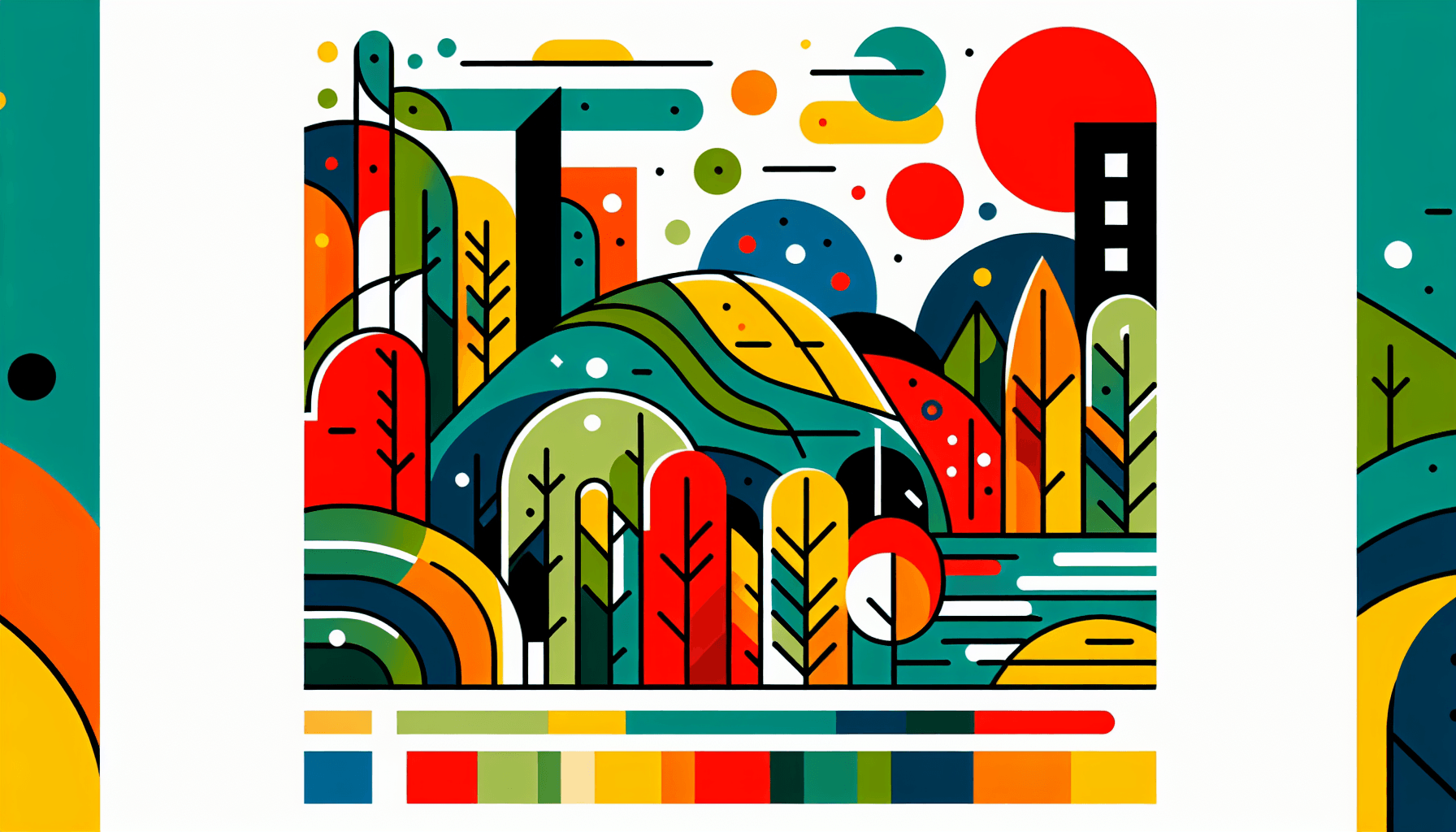 Innovation in flat illustration style and white background, red #f47574, green #88c7a8, yellow #fcc44b, and blue #645bc8 colors.