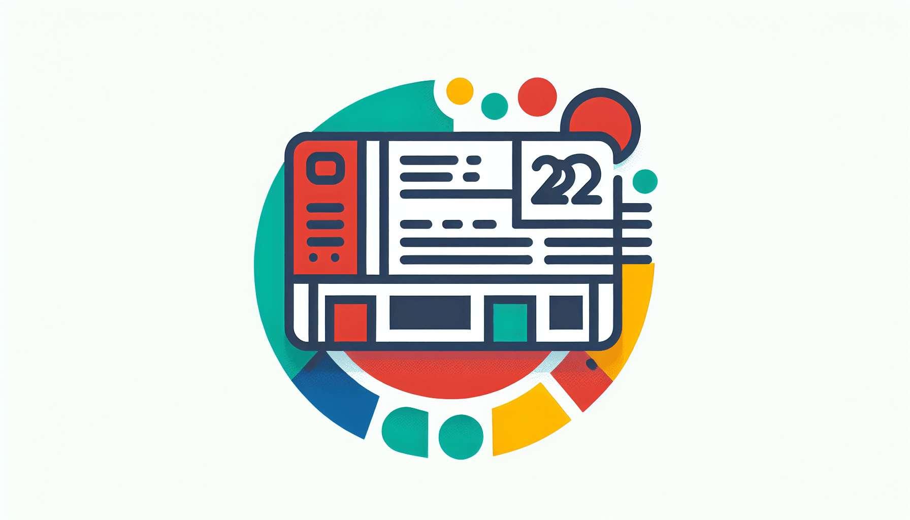 Event -> Ticket in flat illustration style and white background, red #f47574, green #88c7a8, yellow #fcc44b, and blue #645bc8 colors.