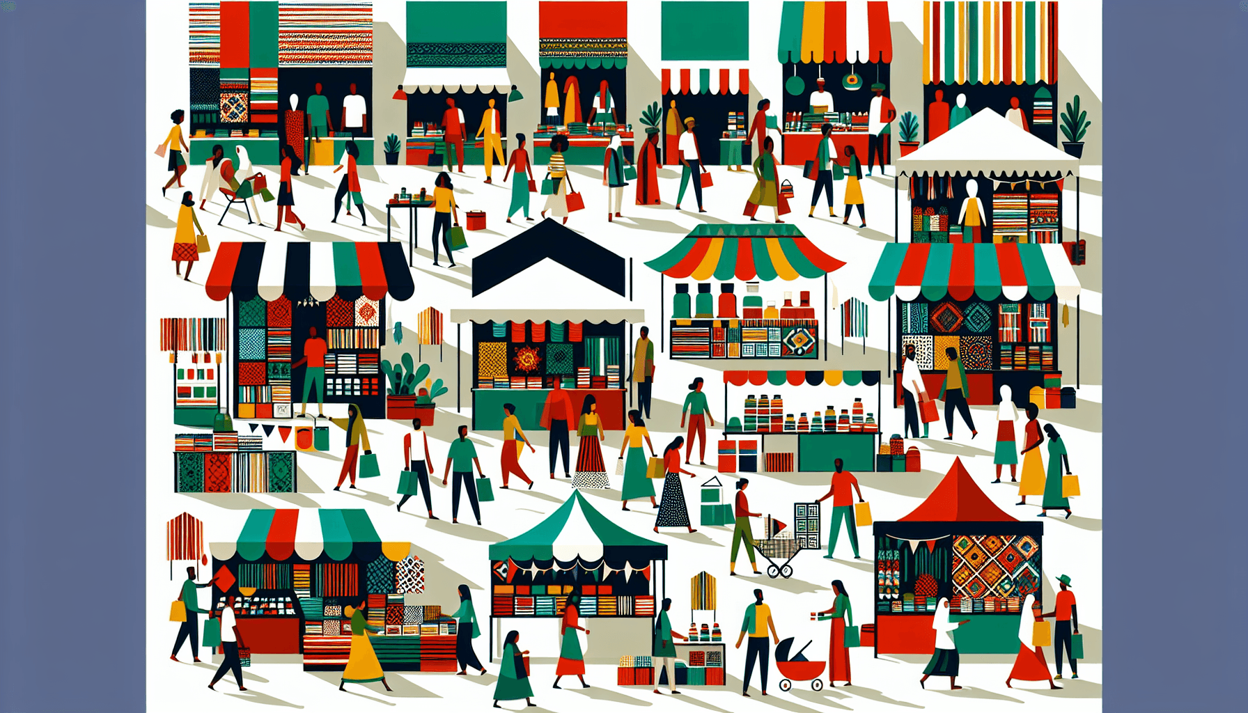 Selling designs -> Marketplace in flat illustration style and white background, red #f47574, green #88c7a8, yellow #fcc44b, and blue #645bc8 colors.