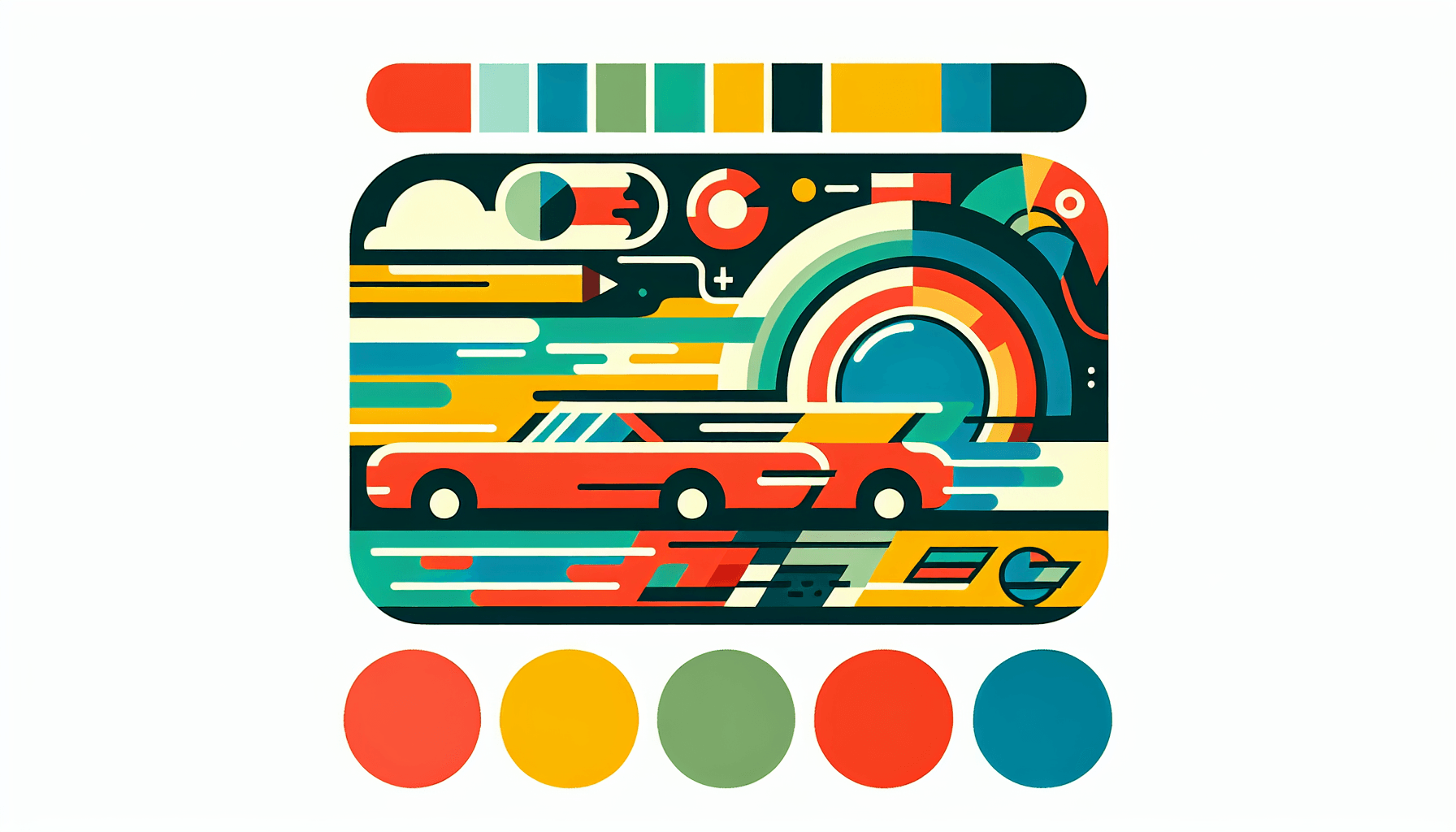 Streamlining in flat illustration style and white background, red #f47574, green #88c7a8, yellow #fcc44b, and blue #645bc8 colors.