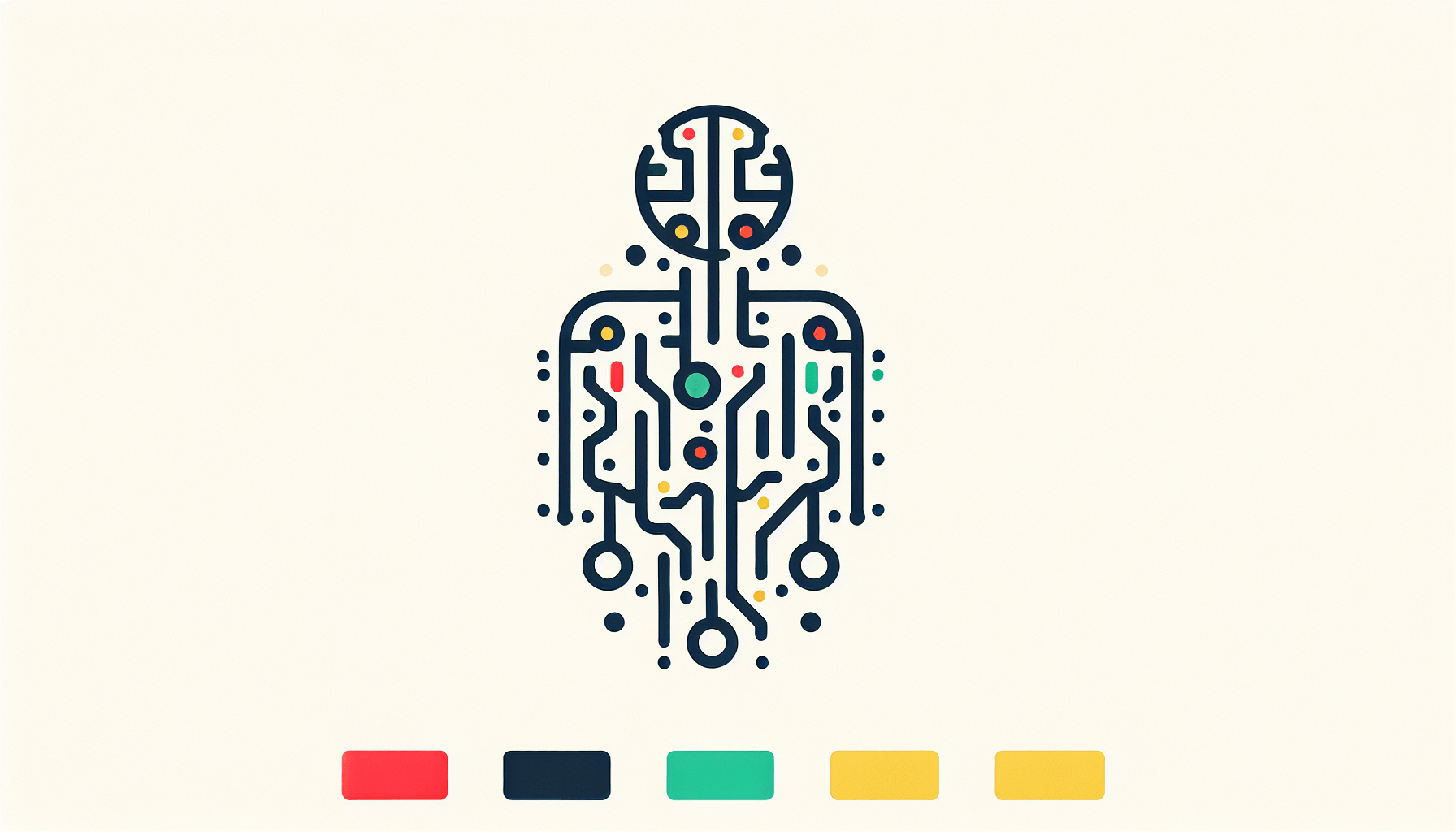Is ChatGPT an AI model? in flat illustration style and white background, red #f47574, green #88c7a8, yellow #fcc44b, and blue #645bc8 colors.
