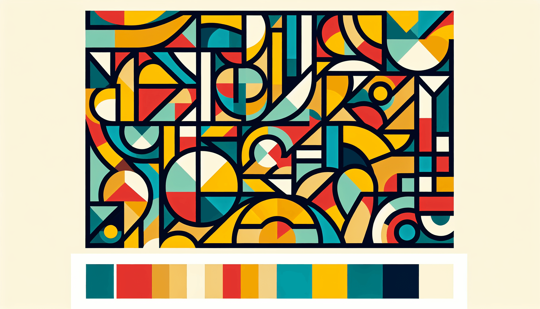 Demographic -> Mosaic in flat illustration style and white background, red #f47574, green #88c7a8, yellow #fcc44b, and blue #645bc8 colors.