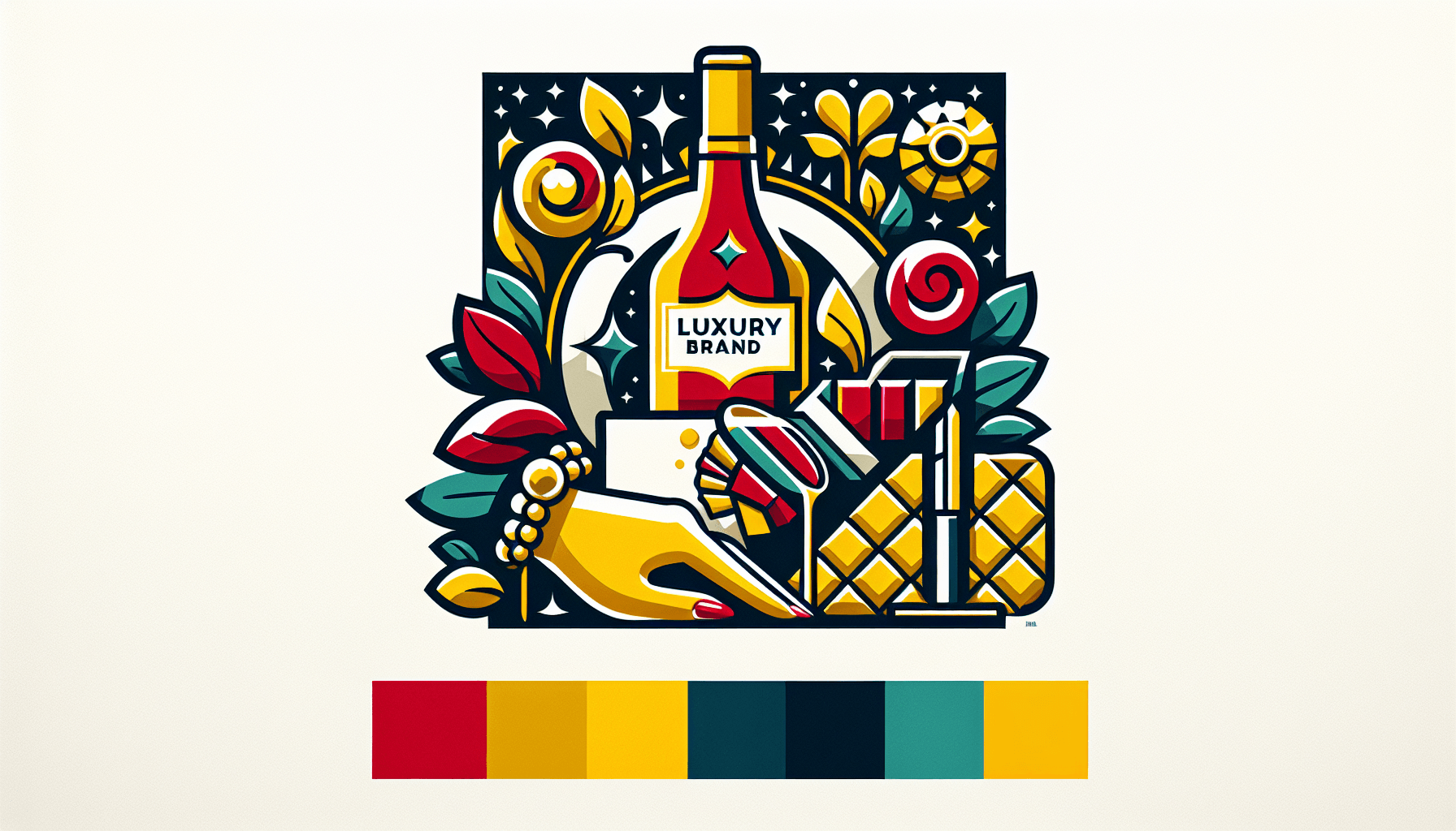 Is Zara a luxury brand? in flat illustration style and white background, red #f47574, green #88c7a8, yellow #fcc44b, and blue #645bc8 colors.