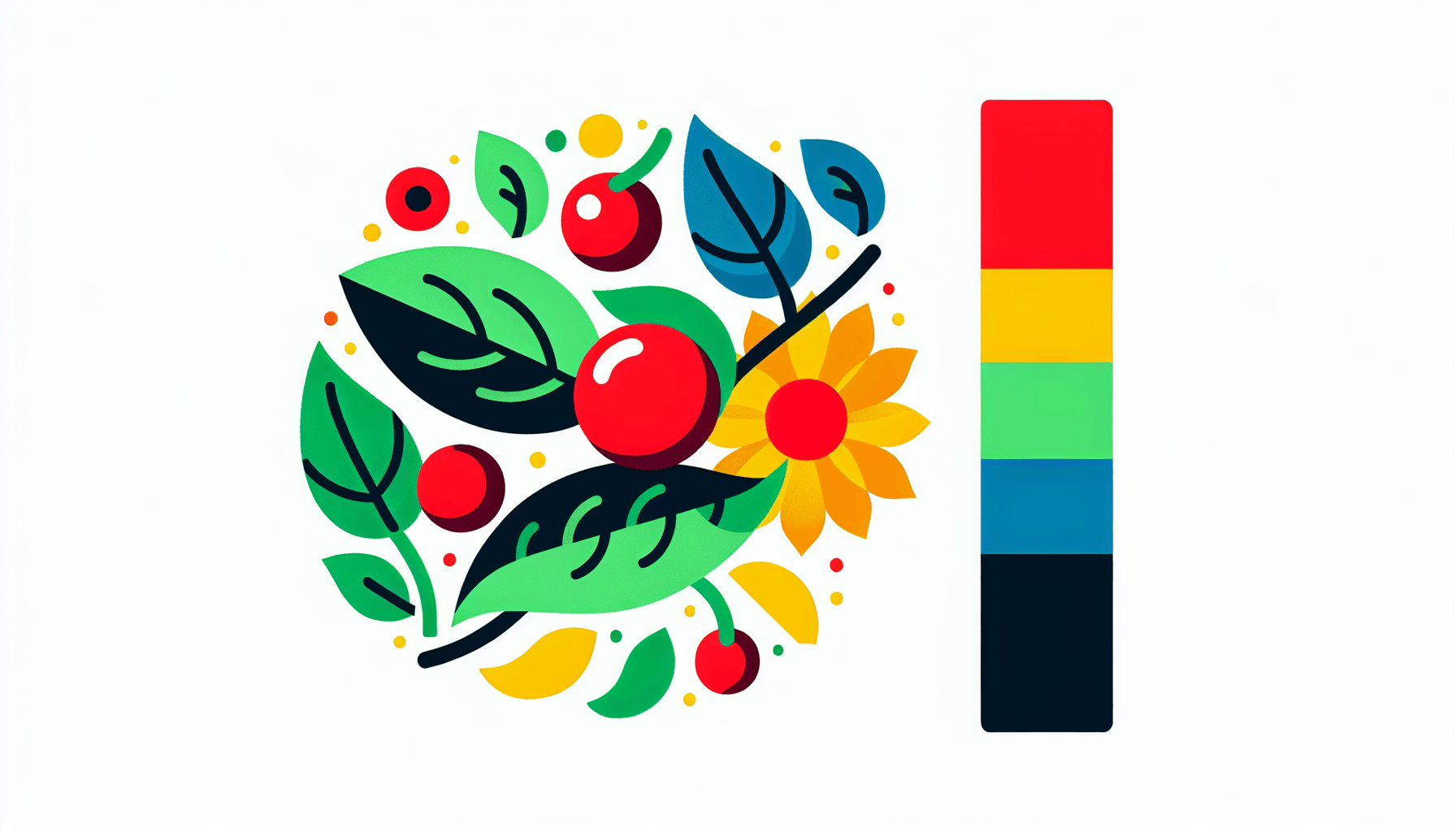 Adobe Spark in flat illustration style and white background, red #f47574, green #88c7a8, yellow #fcc44b, and blue #645bc8 colors.