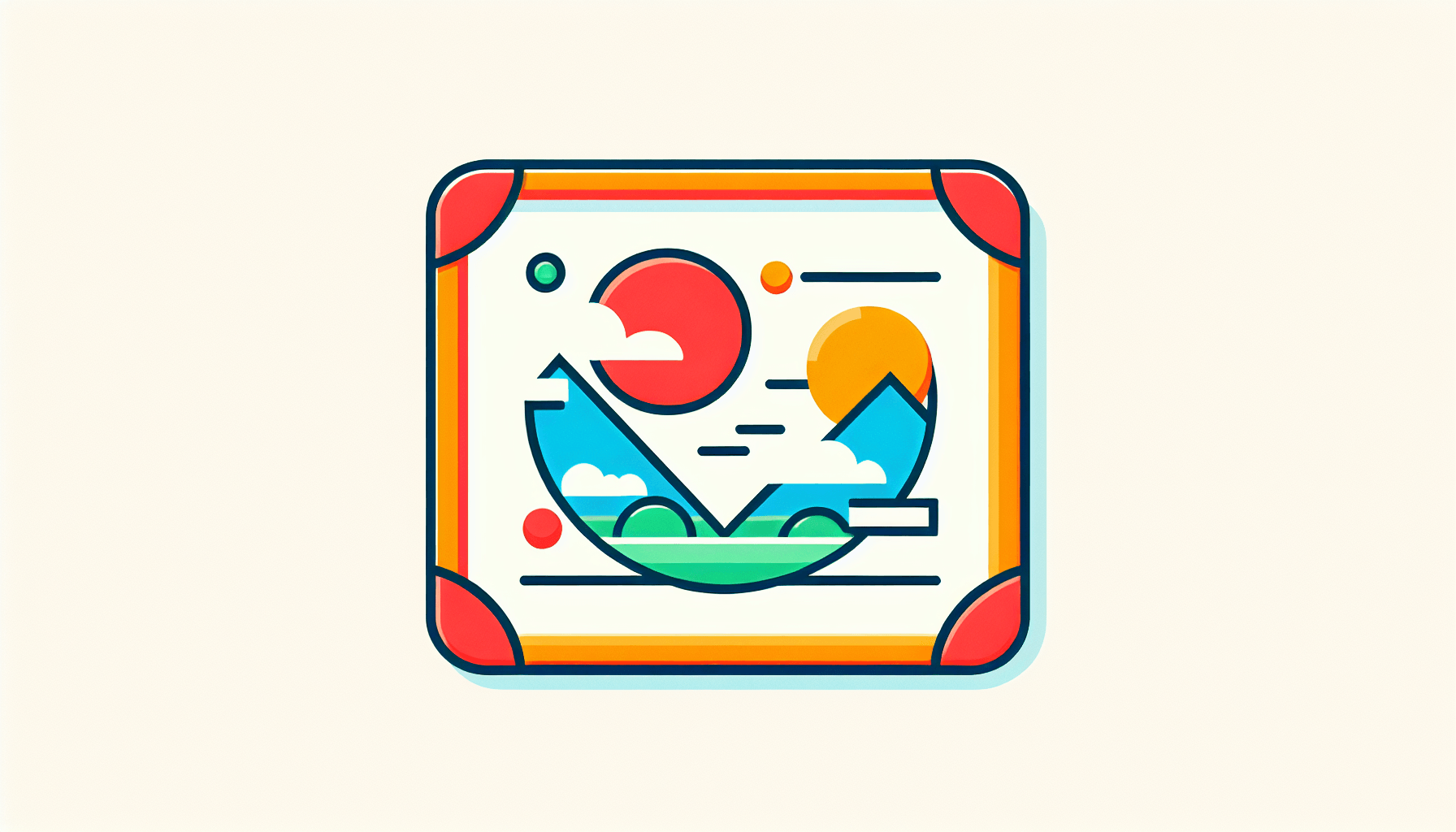 Framework in flat illustration style and white background, red #f47574, green #88c7a8, yellow #fcc44b, and blue #645bc8 colors.