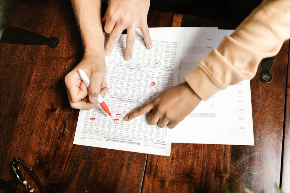 Business owner and advisor discussing a cash flow forecast