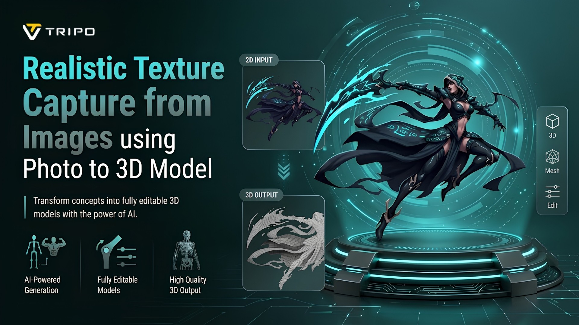 Realistic Texture Capture from Images using Photo to 3D Model